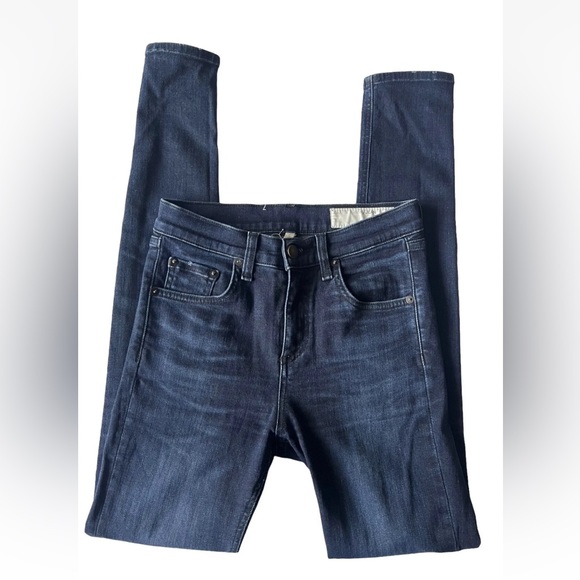 Rag & Bone 10 Inch Skinny Jeans Dark Wash Stretch Size 24 MSRP $195 - Picture 2 of 15